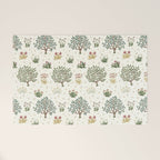 William Morris Orchard Bayleaf Rose Welcome Mat Gallery Image 1