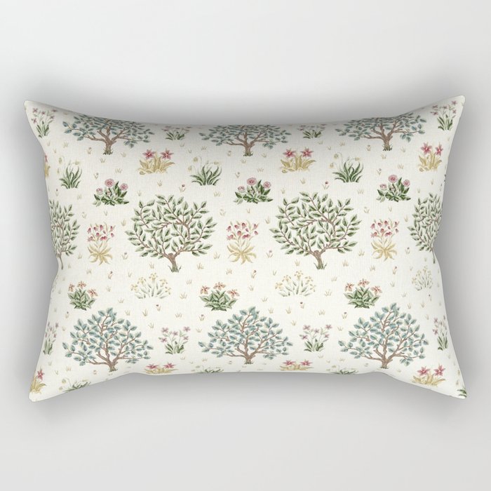 William Morris Orchard Bayleaf Rose Rectangular Pillow Gallery Image 2