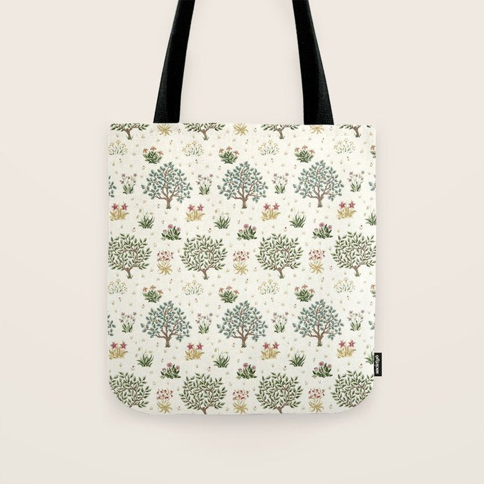 William Morris Orchard Bayleaf Rose Tote Bag Gallery Image 1