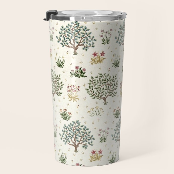 William Morris Orchard Bayleaf Rose Travel Mug Gallery Image 3