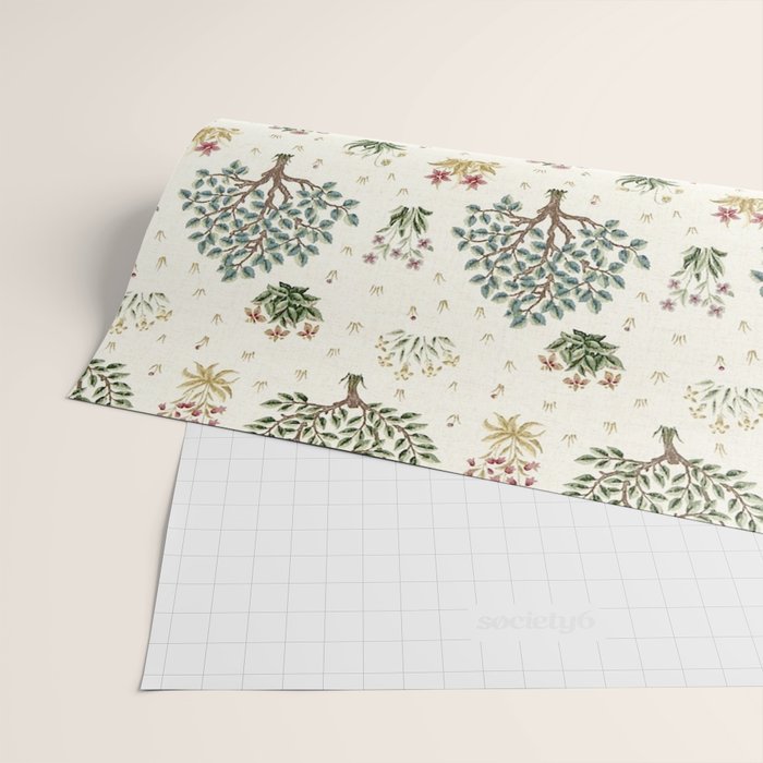 William Morris Orchard Bayleaf Rose Wrapping Paper Gallery Image 2