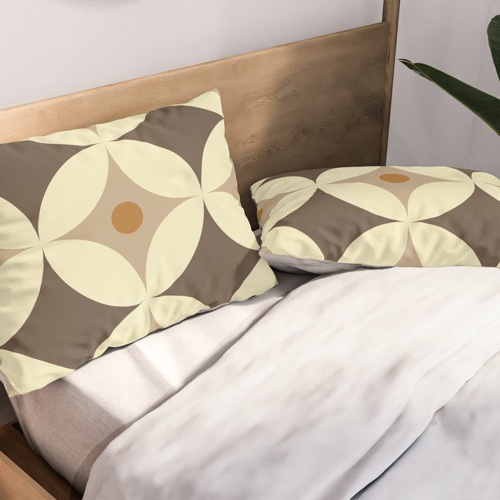 Retro Geometric Circle Pattern Pillow Sham Gallery Image 2