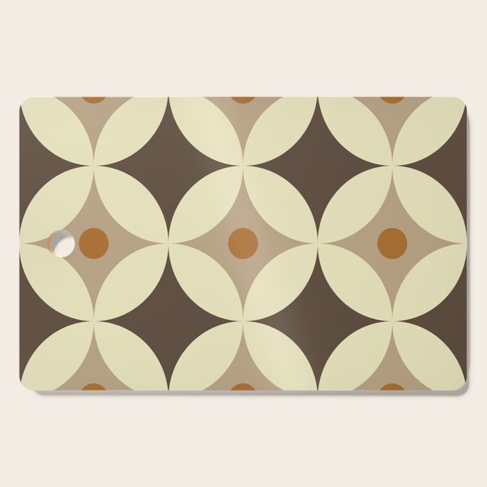 Retro Geometric Circle Pattern Cutting Board Gallery Image 1