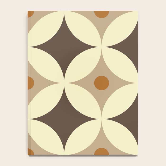 Retro Geometric Circle Pattern Notebook Gallery Image 4