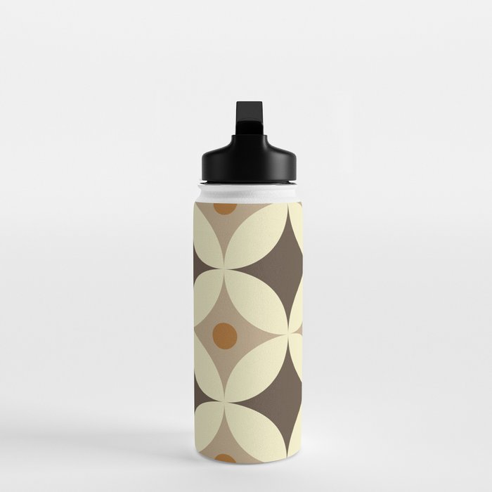 Retro Geometric Circle Pattern Water Bottle Gallery Image 3