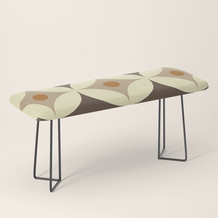 Retro Geometric Circle Pattern Bench Gallery Image 1