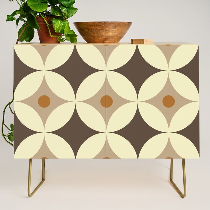 Retro Geometric Circle Pattern Credenza Gallery Image 1