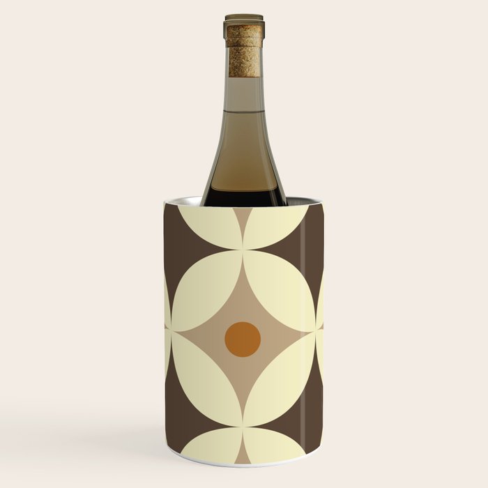 Retro Geometric Circle Pattern Wine Chiller Gallery Image 1