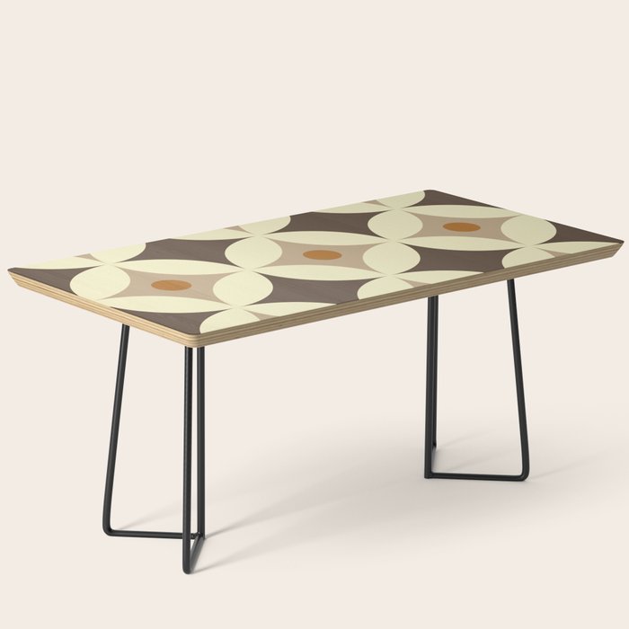 Retro Geometric Circle Pattern Coffee Table Gallery Image 1
