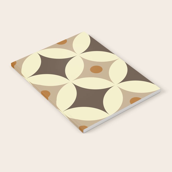 Retro Geometric Circle Pattern Notebook Gallery Image 2