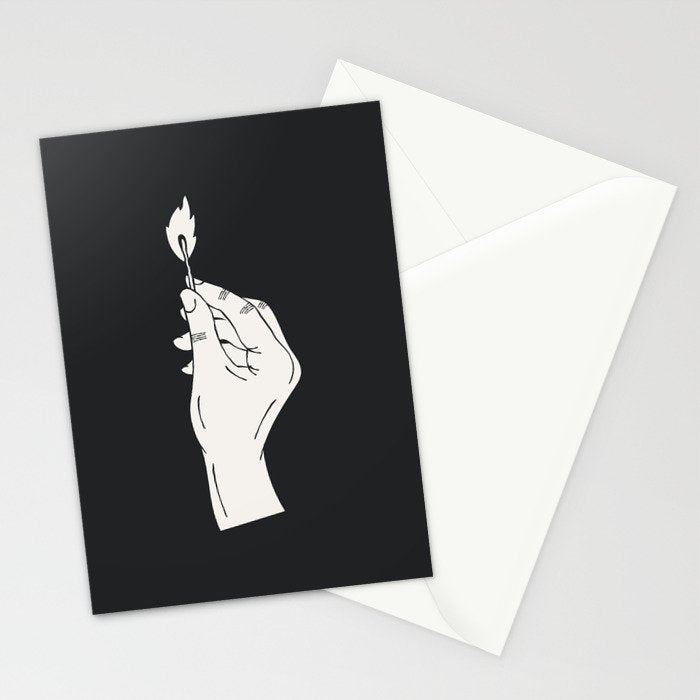 Strike a Light Dark Background Stationery Card Gallery Image 2