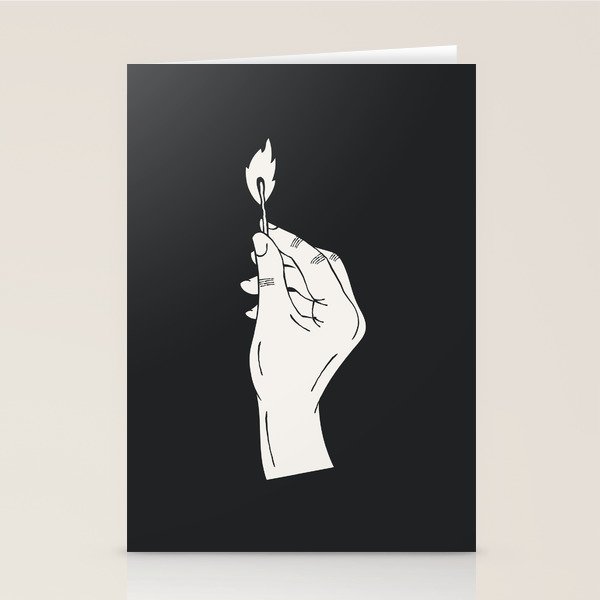 Strike a Light Dark Background Stationery Card Gallery Image 2