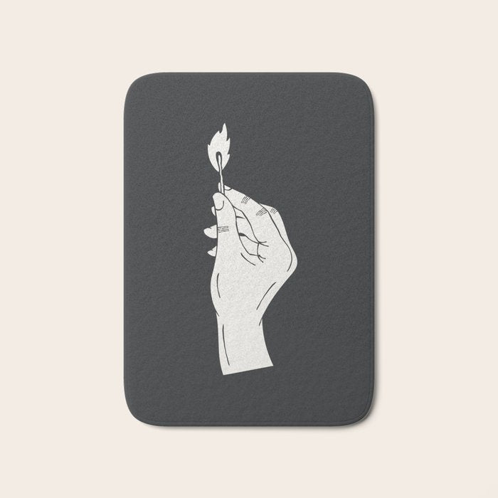 Strike a Light Dark Background Bath Mat Gallery Image 1
