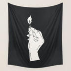 Strike a Light Dark Background Wall Tapestry Gallery Image 4