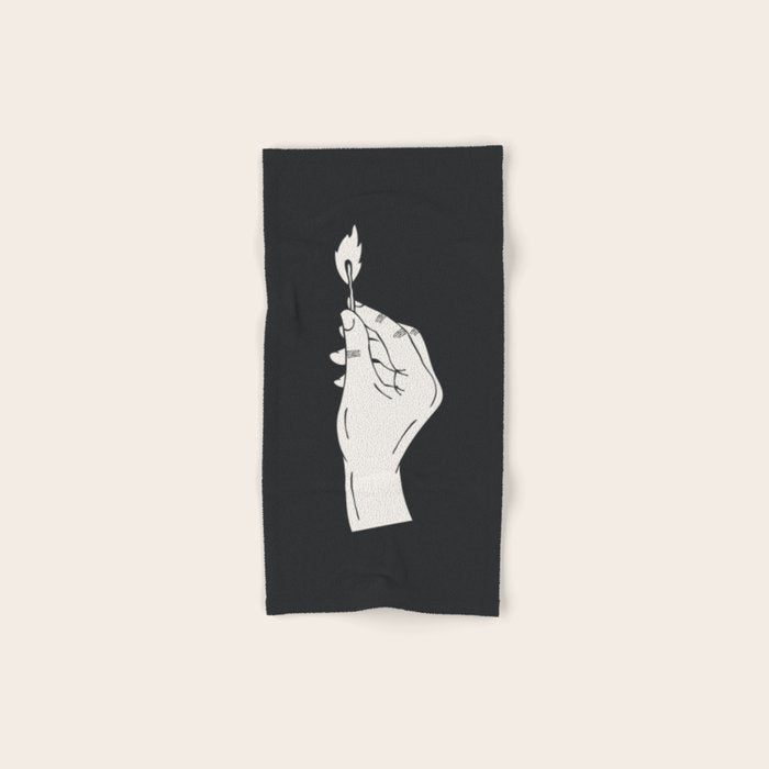Strike a Light Dark Background Bath Towel Gallery Image 1