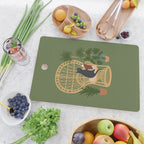 Hidden cat 51 private forest reading area rattan chair Cutting Board Gallery Image 2
