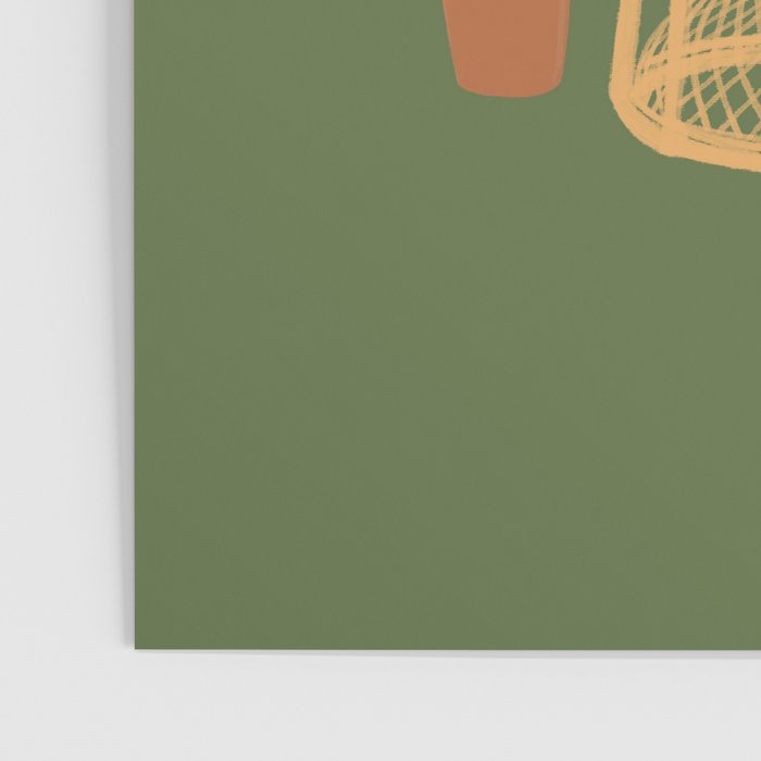 Hidden cat 51 private forest reading area rattan chair Poster Gallery Image 3