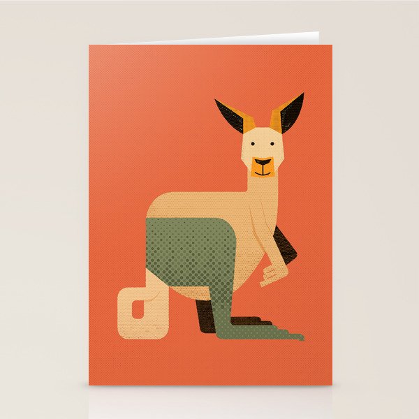 Whimsy Kangaroo Stationery Card Gallery Image 1