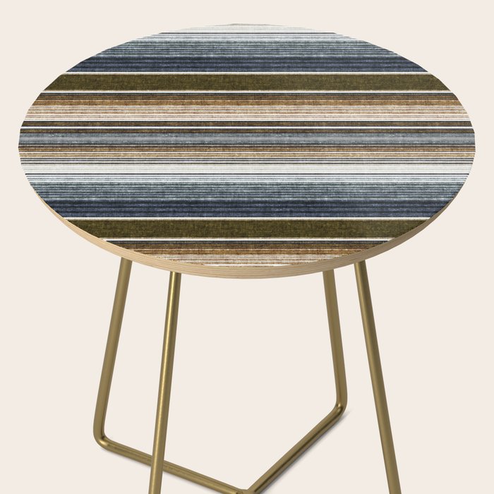 serape southwest stripe - cool natural tones Side Table Gallery Image 2