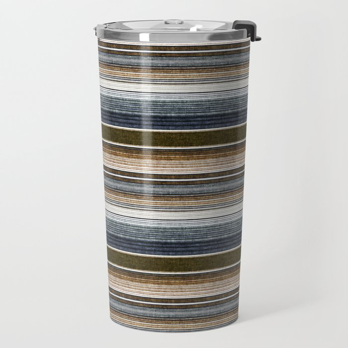 serape southwest stripe - cool natural tones Travel Mug Gallery Image 2