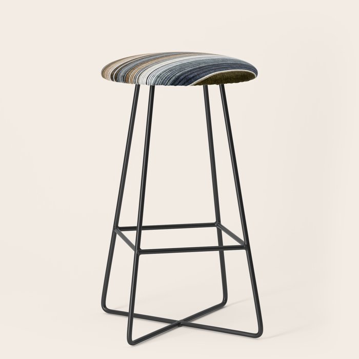 serape southwest stripe - cool natural tones Stool Gallery Image 1