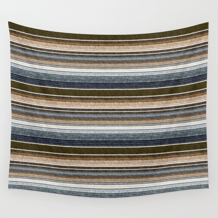serape southwest stripe - cool natural tones Wall Tapestry Gallery Image 4