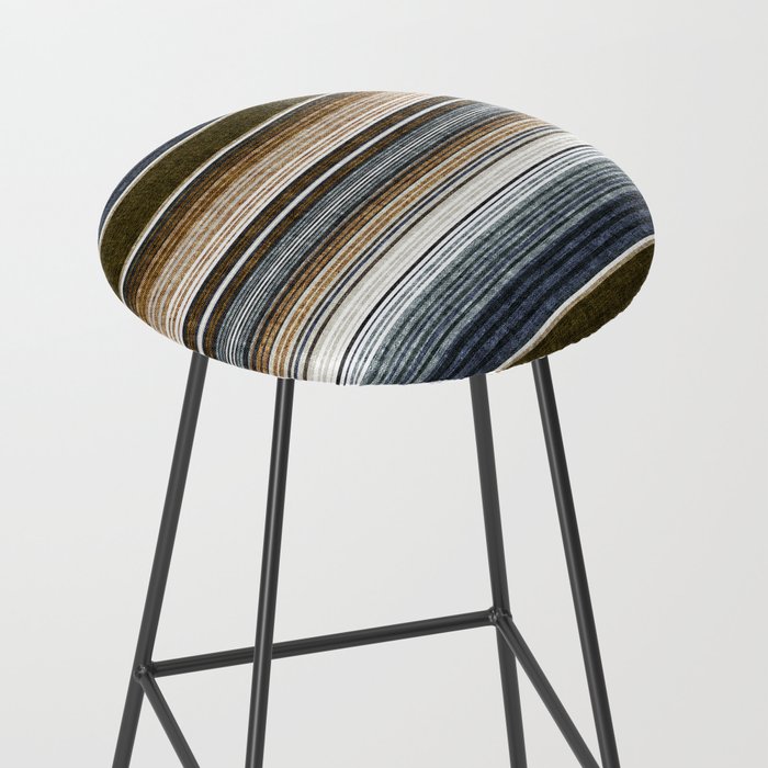 serape southwest stripe - cool natural tones Stool Gallery Image 2