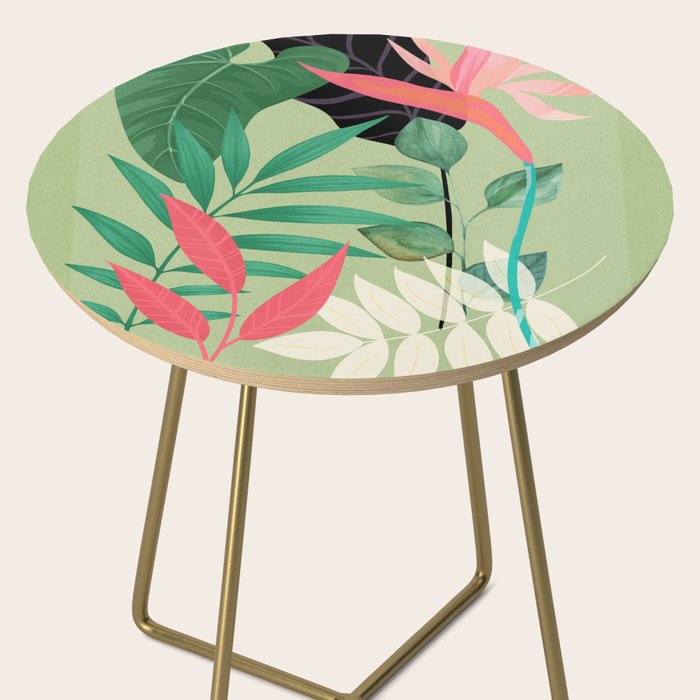 Minimal Abstract Art Tropical Garden 5 Side Table Gallery Image 2