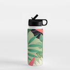 Minimal Abstract Art Tropical Garden 5 Water Bottle Gallery Image 1