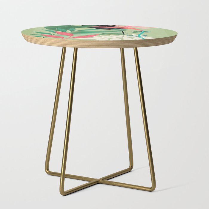 Minimal Abstract Art Tropical Garden 5 Side Table Gallery Image 1