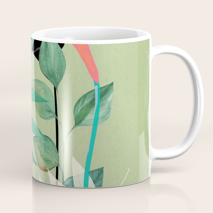 Minimal Abstract Art Tropical Garden 5 Coffee Mug Gallery Image 1