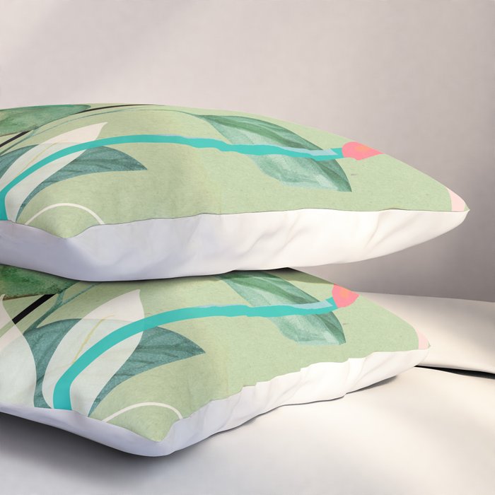 Minimal Abstract Art Tropical Garden 5 Pillow Sham Gallery Image 3