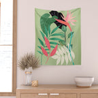 Minimal Abstract Art Tropical Garden 5 Wall Tapestry Gallery Image 2