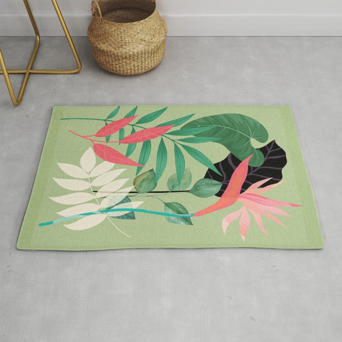 Minimal Abstract Art Tropical Garden 5 Rug Gallery Image 1