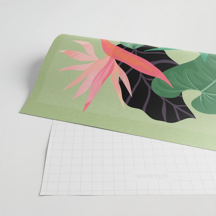 Minimal Abstract Art Tropical Garden 5 Wrapping Paper Gallery Image 2