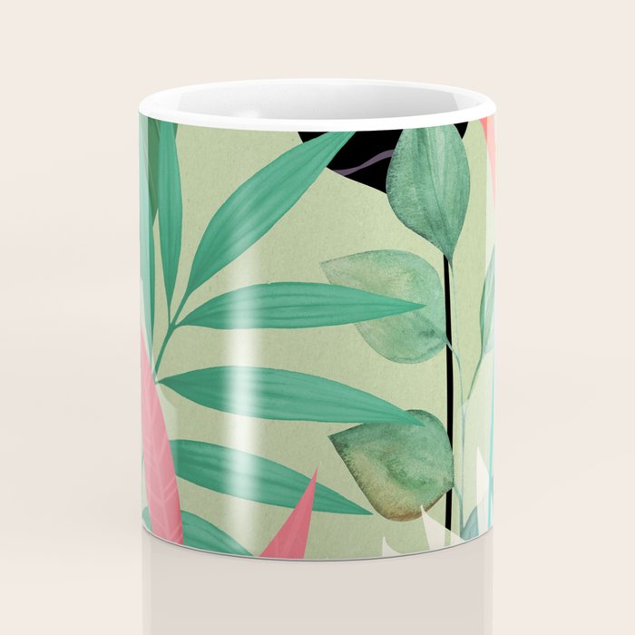 Minimal Abstract Art Tropical Garden 5 Coffee Mug Gallery Image 4