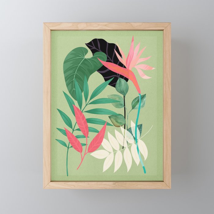Minimal Abstract Art Tropical Garden 5 Mini Art Print Gallery Image 1