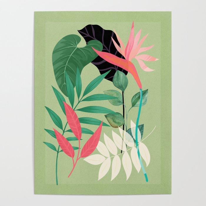 Minimal Abstract Art Tropical Garden 5 Poster Gallery Image 4