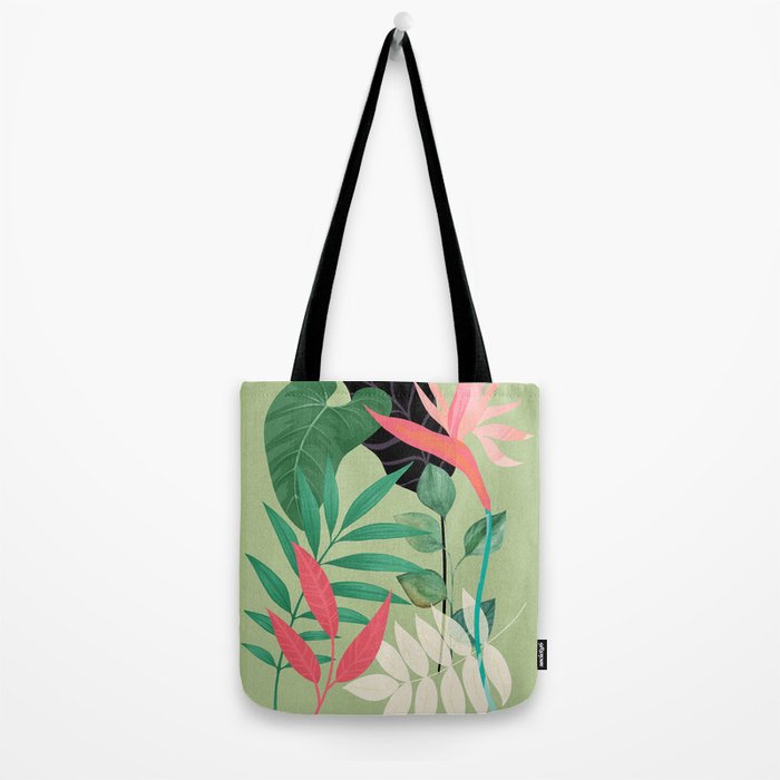 Minimal Abstract Art Tropical Garden 5 Tote Bag Gallery Image 2