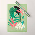 Minimal Abstract Art Tropical Garden 5 Wrapping Paper Gallery Image 1