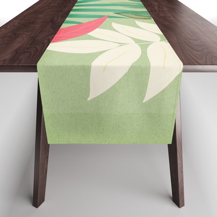 Minimal Abstract Art Tropical Garden 5 Table Runner Gallery Image 1