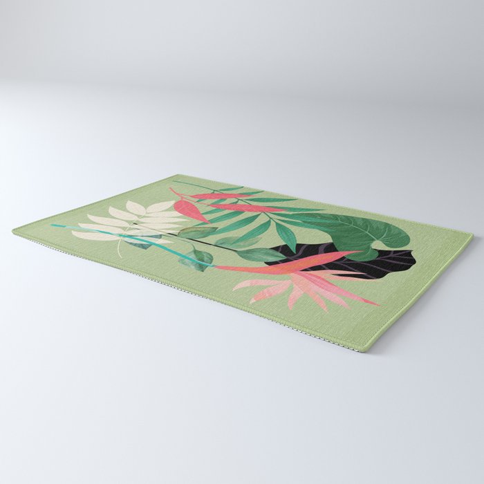 Minimal Abstract Art Tropical Garden 5 Rug Gallery Image 3