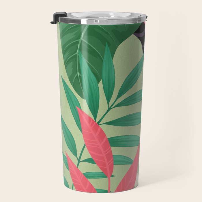 Minimal Abstract Art Tropical Garden 5 Travel Mug Gallery Image 3