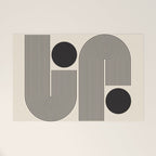 Abstraction_BLACK_LINE_DOT_POP_ART_Minimalism_004D Welcome Mat Gallery Image 1