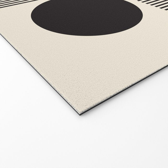 Abstraction_BLACK_LINE_DOT_POP_ART_Minimalism_004D Welcome Mat Gallery Image 2