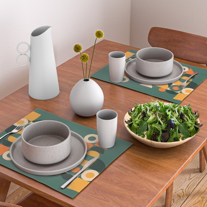 Modern Geometric 86D Placemat Gallery Image 2
