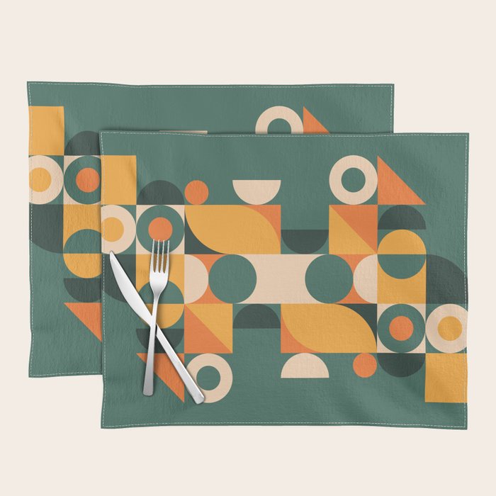 Modern Geometric 86D Placemat Gallery Image 1