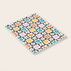 Trendy checkered flower art pattern Notebook Gallery Image 3