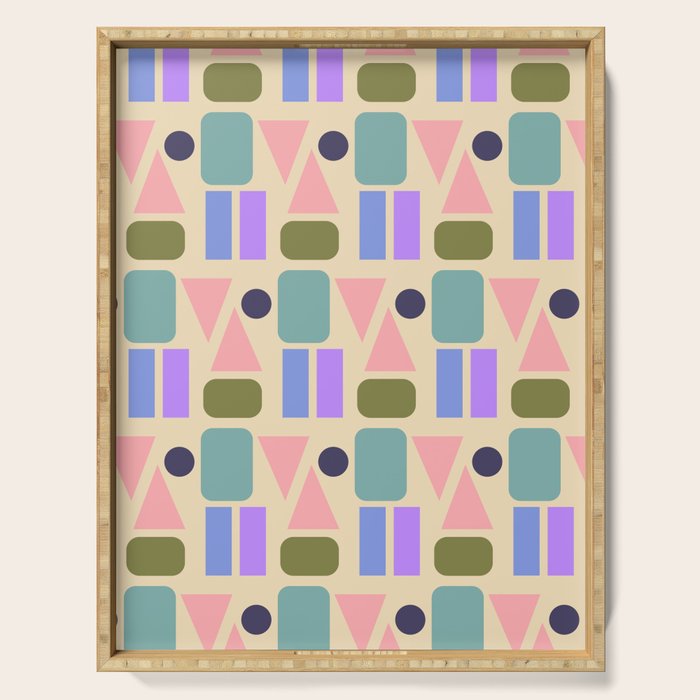 Mid-century Geometric Color Fun Serving Tray Gallery Image 1