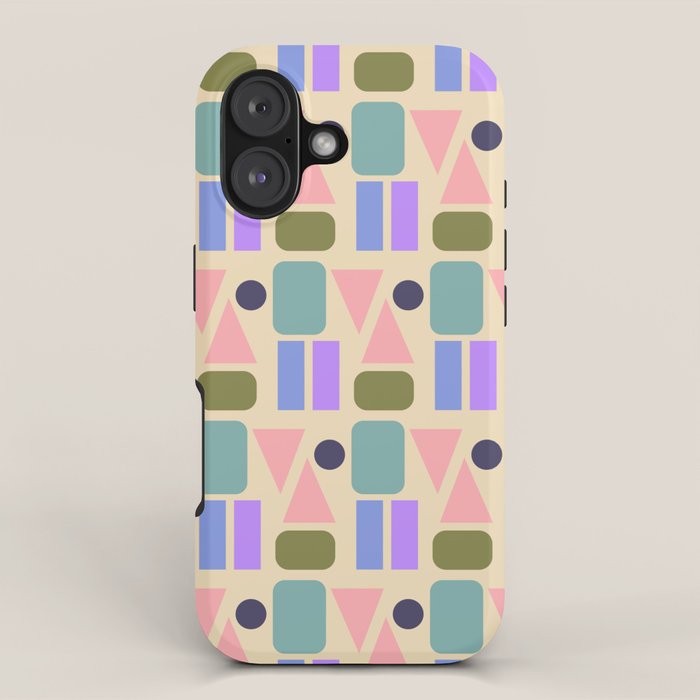 Mid-century Geometric Color Fun iPhone Case Gallery Image 1